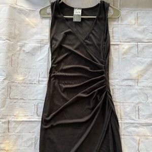 Nali Collection Black Sleeveless, Punched Midi Dress- Size L/XL NWT